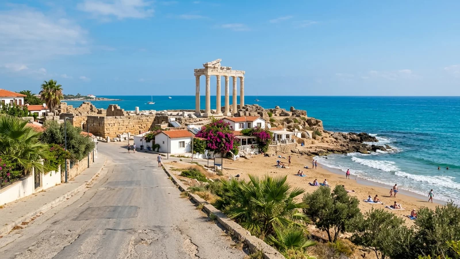 Privater Transferwagen vom Flughafen Antalya vor dem Vesta Hotel, Side